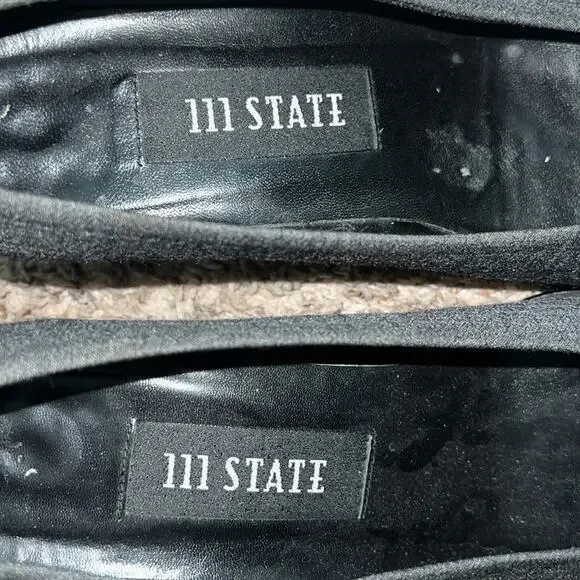 111 state vintage low block heel leather sole gray pumps‎ women’s size 8 - Picture 3 of 6